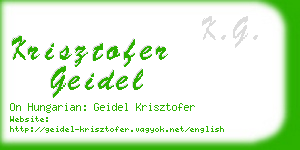 krisztofer geidel business card